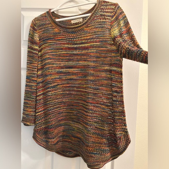 Studio JPR Vibrant Knit SWEATER multicolor like new, size large - Picture 5 of 8